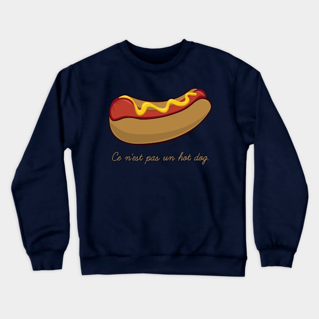 This Is Not A Hot Dog Crewneck Sweatshirt by a_man_oxford